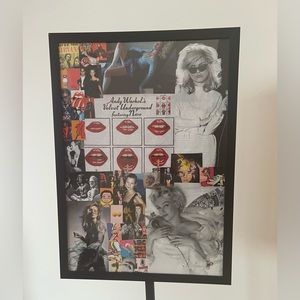 Live Love Rock Framed Collage Art Print made from Vogue Magazines.